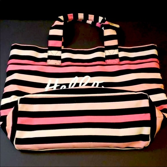 Victoria Secret’s “Hello Bombshell” Striped Tote Bag - Picture 5 of 11
